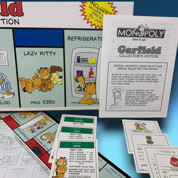 Vintage Garfield Monopoly Game Collector's Edition 25th Anniversary Complete - Picture 5 of 7